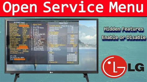 lg tv service menu